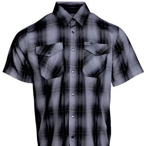 Dixxon men’s button down short sleeve shirt